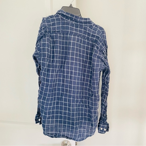 Uniqlo Blue White Plaid Button Down Shirt Size M - Picture 10 of 14